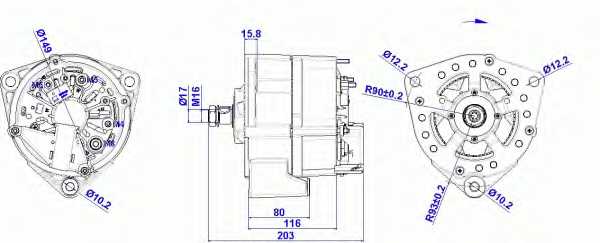 Генератор 100А для MERCEDES ACTROS, ATEGO, AXOR, UNIMOG <b>DELCO REMY Brand New (Heavy Duty) 19025112</b> - изображение 1