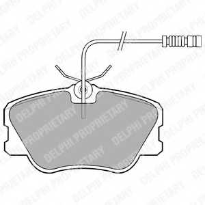 Колодки тормозные дисковые для MERCEDES (W124), 190(W201), COUPE(C124), E(A124,C124,S124,W124), KOMBI(S124), S(W126) <b>DELPHI LP608 / 20941</b> - изображение