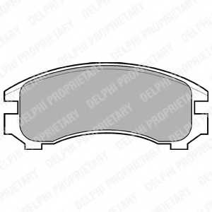 Колодки тормозные дисковые для NISSAN SUNNY(B11,B12,N13) / SUZUKI SWIFT(AH,AJ,EA,MA,SF413) <b>DELPHI LP546 / 21344</b> - изображение