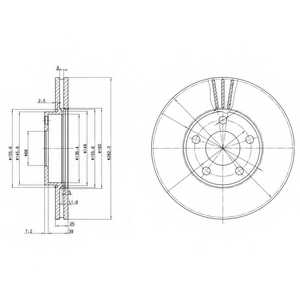 Тормозной диск DELPHI BG3199 - изображение