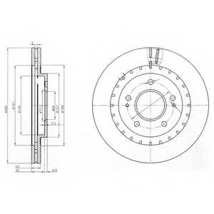 Диск тормозной <b>DELPHI BG3814</b> - изображение