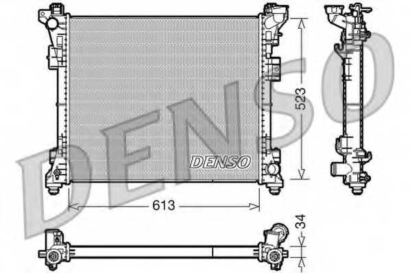 Радиатор охлаждения двигателя DENSO DRM06006 - изображение