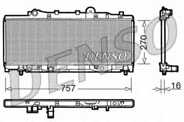Радиатор охлаждения двигателя DENSO DRM09090 - изображение