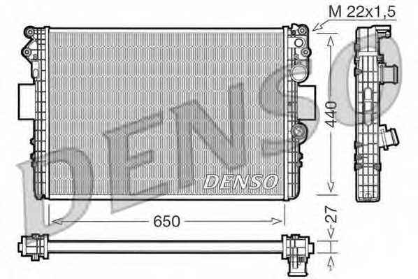 Радиатор охлаждения двигателя DENSO DRM12002 - изображение