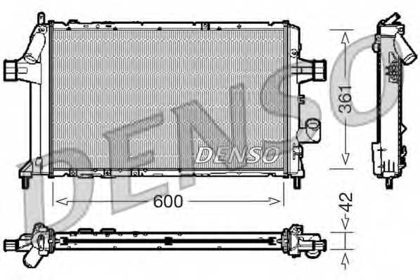 Радиатор охлаждения двигателя DENSO DRM20085 - изображение
