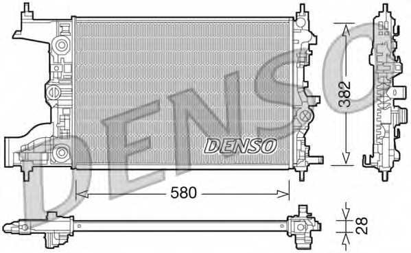 Радиатор охлаждения двигателя DENSO DRM20097 - изображение