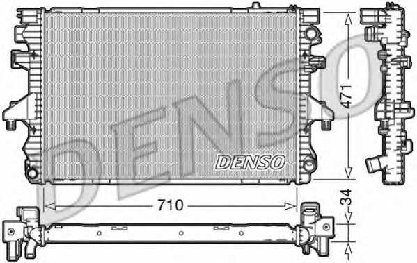 Радиатор охлаждения двигателя DENSO DRM32040 - изображение