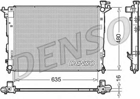 Радиатор охлаждения двигателя DENSO DRM41006 - изображение