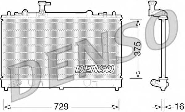 Радиатор охлаждения двигателя DENSO DRM44028 - изображение