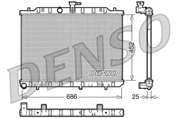 Радиатор охлаждения двигателя DENSO DRM46007 - изображение