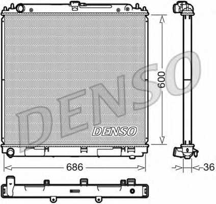 Радиатор охлаждения двигателя DENSO DRM46041 - изображение