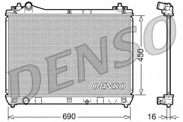 Радиатор охлаждения двигателя DENSO DRM47016 - изображение