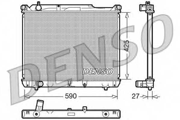 Радиатор охлаждения двигателя DENSO DRM47019 - изображение