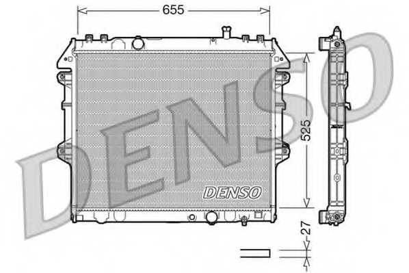 Радиатор охлаждения двигателя DENSO DRM50039 - изображение