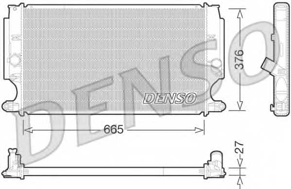 Радиатор охлаждения двигателя DENSO DRM50072 - изображение