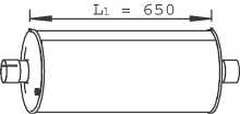Средний глушитель выхлопных газов DINEX 28426 - изображение