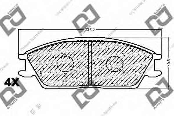 Колодки тормозные дисковые | перед | <b>DJ PARTS BP1168</b> - изображение Колодки тормозные дисковые | перед | <b>DJ PARTS BP1168</b> - изображение