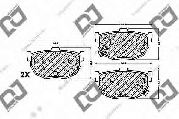 Колодки тормозные дисковые | зад | <b>DJ PARTS BP1455</b> - изображение
