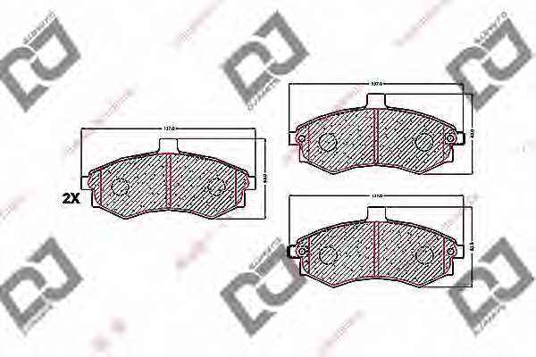 Колодки тормозные дисковые <b>DJ PARTS BP1617</b> - изображение