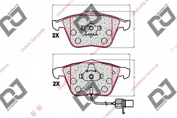 Тормозные колодки <b>DJ PARTS BP1891</b> - изображение