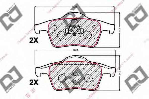 Колодки тормозные дисковые | зад | <b>DJ PARTS BP1904</b> - изображение Колодки тормозные дисковые | зад | <b>DJ PARTS BP1904</b> - изображение