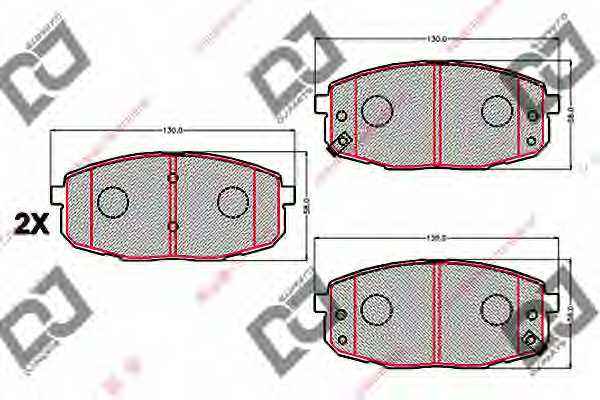 Колодки тормозные дисковые | перед | <b>DJ PARTS BP2156</b> - изображение Колодки тормозные дисковые | перед | <b>DJ PARTS BP2156</b> - изображение