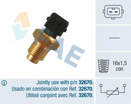 Датчик температуры охлаждающей жидкости FAE 32540 - изображение