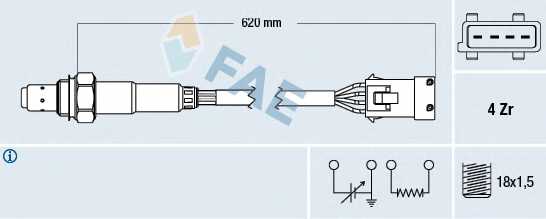 Лямбда-зонд FAE 77164 - изображение