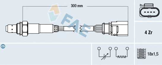 Лямбда-зонд FAE 77463 - изображение