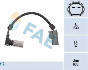 _=1.953.233 [001927321A] !датчик полож. коленвала Seat Arosa, VW Lupo/Polo 1.4/1.6i 95> <b>FAE 79085</b> - изображение