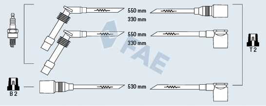 Комплект проводов зажигания FAE 85087 - изображение