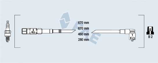 Комплект проводов зажигания FAE 85879 - изображение Комплект проводов зажигания FAE 85879 - изображение