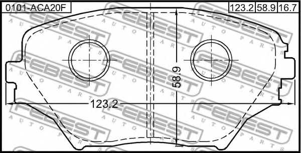 Колодки тормозные дисковые передний для TOYOTA RAV 4(ACA2#,CLA2#,XA2#,ZCA2#) <b>FEBEST 0101-ACA20F</b> - изображение 1