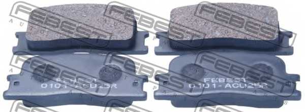 Колодки тормозные дисковые задний для LEXUS ES / TOYOTA CAMRY SOLARA, CAMRY, KLUGER, WINDOM, WISH <b>FEBEST 0101-ACU25R</b> - Колодки тормозные дисковые задний для LEXUS ES / TOYOTA CAMRY SOLARA, CAMRY, KLUGER, WINDOM, WISH <b>FEBEST 0101-ACU25R</b> - изображение