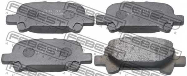 Колодки тормозные дисковые задний для TOYOTA AVALON(GSX3#,MCX2#), CAMRY SOLARA(ACV3#,MCV3#), CAMRY(#CV2#, #XV2#,ACV3#,MCV3#, # Колодки тормозные дисковые задний для TOYOTA AVALON(GSX3#,MCX2#), CAMRY SOLARA(ACV3#,MCV3#), CAMRY(#CV2#, #XV2#,ACV3#,MCV3#, #XV3#), WINDOM(MCV3#) <b>FEBEST 0101-ACV30R</b> - изображение