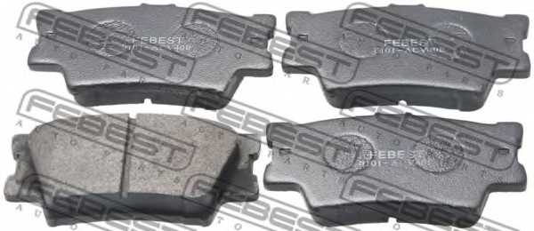 Колодки тормозные дисковые задний для LEXUS ES, HS / TOYOTA AURION, AVALON, CAMRY, HARRIER, MARK X ZiO, MATRIX, RAV 4, SAI, VA Колодки тормозные дисковые задний для LEXUS ES, HS / TOYOTA AURION, AVALON, CAMRY, HARRIER, MARK X ZiO, MATRIX, RAV 4, SAI, VANGUARD <b>FEBEST 0101-ACV40R</b> - изображение