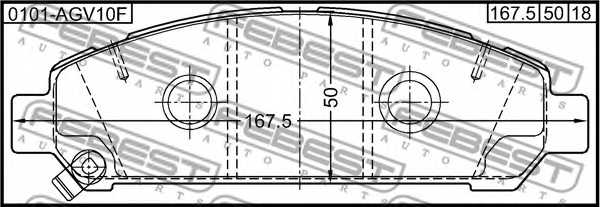 Колодки тормозные дисковые передний для TOYOTA VENZA(AGV1#,GGV1#) <b>FEBEST 0101-AGV10F</b> - изображение 1