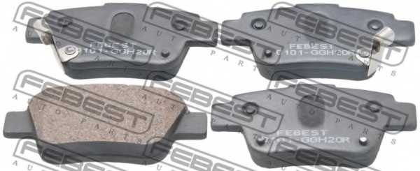 Колодки тормозные дисковые задний для TOYOTA ALPHARD / VELLFIRE(ANH2#,ATH2#,GGH2#), PREVIA(ACR5#,AHR5#,GSR5#) <b>FEBEST 0101-G Колодки тормозные дисковые задний для TOYOTA ALPHARD / VELLFIRE(ANH2#,ATH2#,GGH2#), PREVIA(ACR5#,AHR5#,GSR5#) <b>FEBEST 0101-GGH20R</b> - изображение