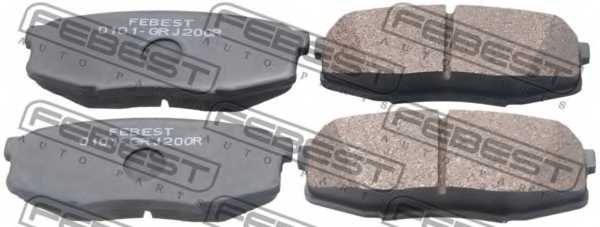 Колодки тормозные дисковые задний для LEXUS LX(URJ201) / TOYOTA LAND CRUISER 200(UZJ2#,VDJ2#), SEQUOIA(UCK6#,UPK6#,USK6#) <b>FEBEST 0101-GRJ200R</b> - изображение