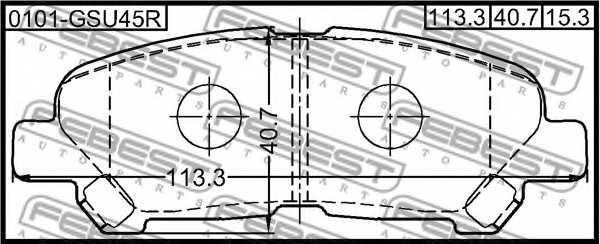 Колодки тормозные дисковые передний для TOYOTA KLUGER(#ASU4#,#GSU4#,#MHU4#) <b>FEBEST 0101-GSU45R</b> - изображение 1