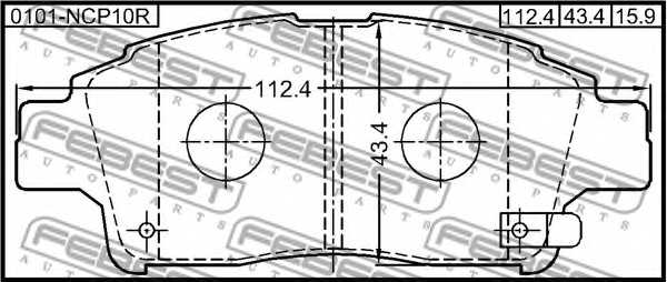 Колодки тормозные дисковые передний для TOYOTA ECHO, PLATZ, PROBOX/SUCCEED, VIOS, YARIS <b>FEBEST 0101-NCP10R</b> - изображение 1