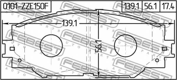 Колодки тормозные дисковые передний для LEXUS HS / TOYOTA ALLION, AQUA, AURIS, COROLLA RUMION, COROLLA, HARRIER, MARK X ZiO, MATRIX, NOAH/VOXY, PREMIO, PRIUS PLUS, RAV 4, SAI, URBAN CRUISER, VANGUARD, VERSO S, WISH, YARIS, ZELAS <b>FEBEST 0101-ZZE150F</b