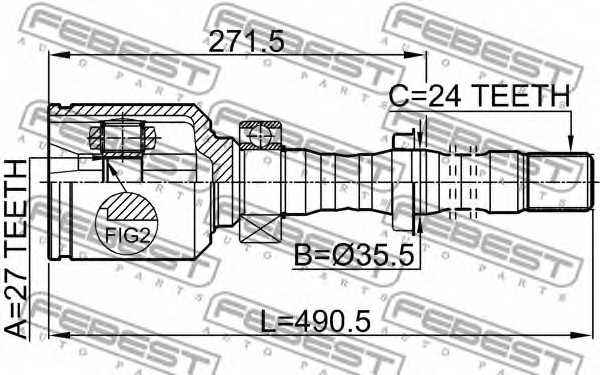 Шарнир приводного вала FEBEST 0111-ACA31RH - изображение 1