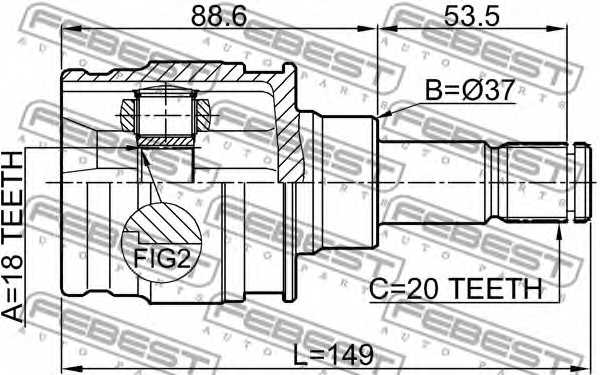 Шарнир приводного вала FEBEST 0111-ACA33R - изображение 1