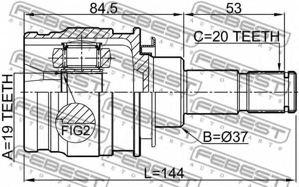 Шарнир приводного вала FEBEST 0111-ALA49R - изображение 1