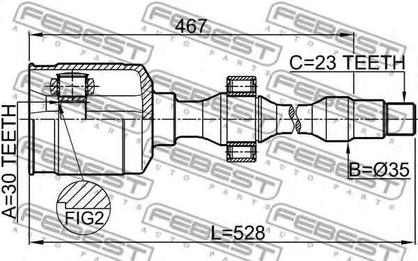 Шарнир приводного вала FEBEST 0111-GRX125RH - изображение 1