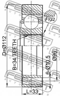 Снято шрус внутренний TOYOTA CAMRY SXV10/MCV10/VCV10 1991-1996 <b>FEBEST 0111-MCV10</b> - изображение 1