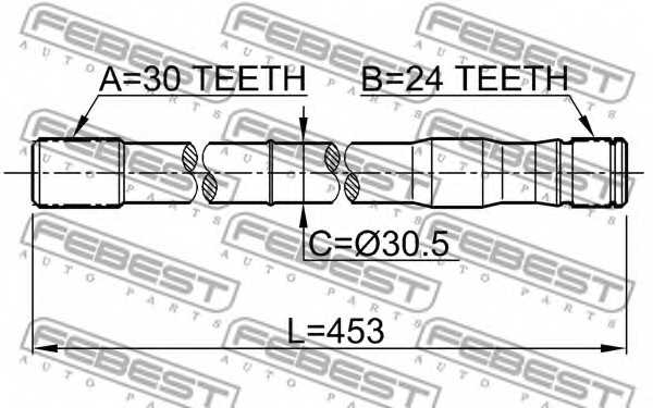 Приводной вал FEBEST 0112-LC80RH - изображение 1