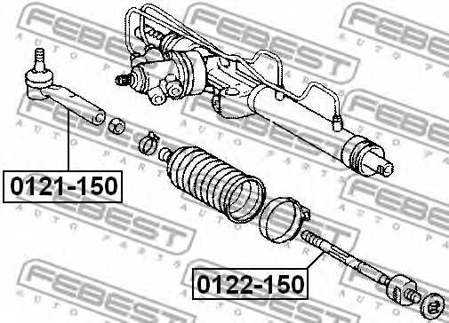 Наконечник поперечной рулевой тяги FEBEST 0121-150 - изображение 1