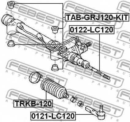 Наконечник поперечной рулевой тяги FEBEST 0121-LC120 - изображение 1